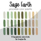 Sage Earth Procreate Palette