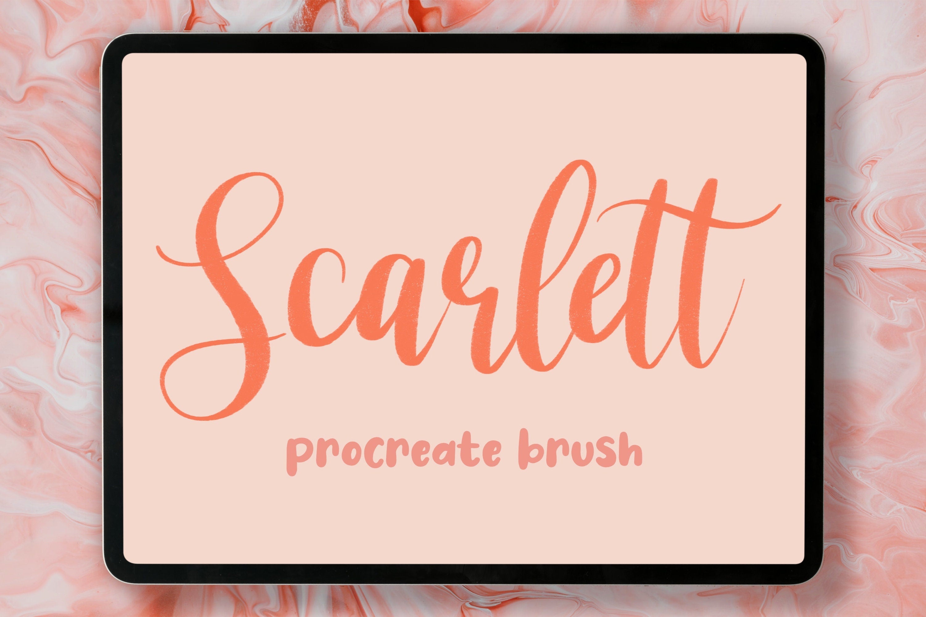 Lettering Scarlette Scarlett Procreate Lettering Brush – The Creative Bix